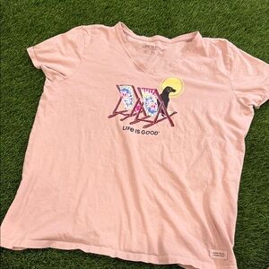 Women’s Life Is Good Crusher Tshirt